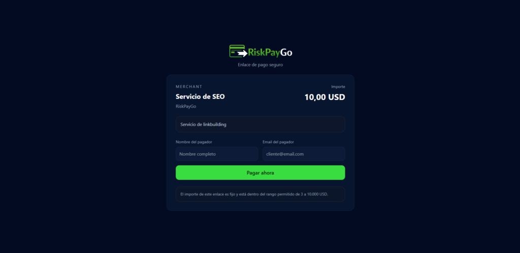 secure payment link